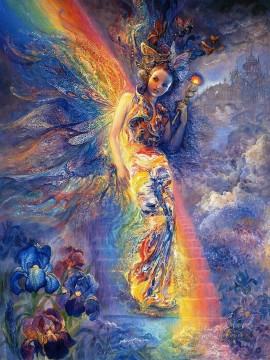Fantasía popular Painting - JW diosas iris guardiana del arco iris Fantasía